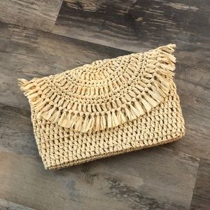 ASOS straw clutch
